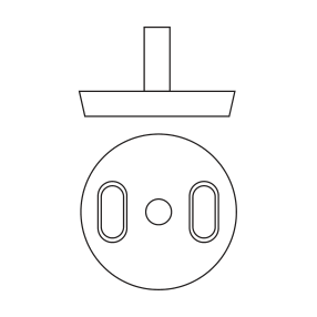 Tl Bath ricambio attacco alluminio e adesivo 0170/R - disegno tecnico originale del catalogo Tl Bath