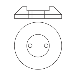 Tl Bath ricambio attacco plexiglass serie luce e adesivo 0172/R - disegno tecnico originale del catalogo Tl Bath