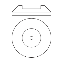 Tl Bath ricambio attacco plexiglass serie luce e adesivo 0173/R - disegno tecnico originale del catalogo Tl Bath