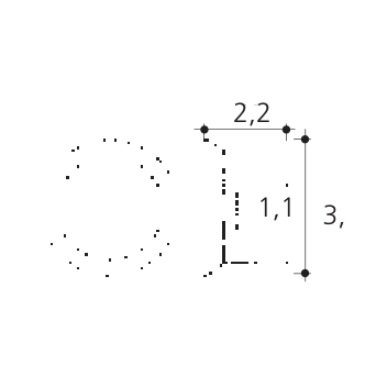 Tl Bath ricambio attacco ottone 2 pezzi d.35 cromo 0204/R-C - disegno tecnico originale del catalogo Tl Bath