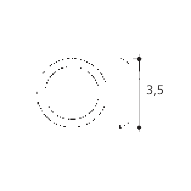 Tl Bath ricambio anello ottone d.35 cromo 0206/R-C - disegno tecnico originale del catalogo Tl Bath