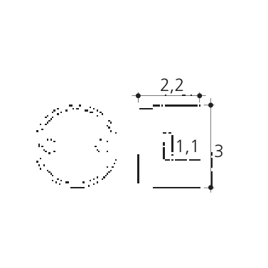 Tl Bath ricambio componente ottone d.30x22 cromo 0208/R-C - disegno tecnico originale del catalogo Tl Bath