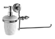 Tl Bath Queen dosatore sapone liquido con portasalviette 6628C