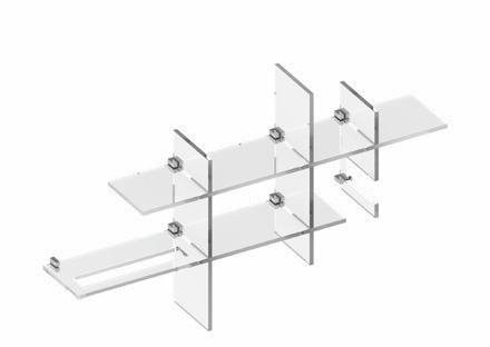Tl Bath Co+nesso composizione accessori in plexiglass cromo CN203