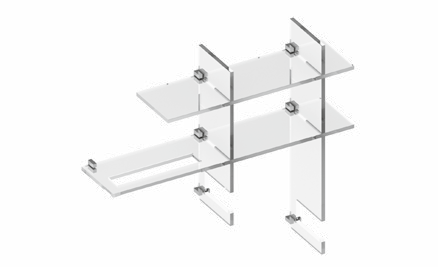 Tl Bath Co+nesso composizione accessori in plexiglass cromo CN205