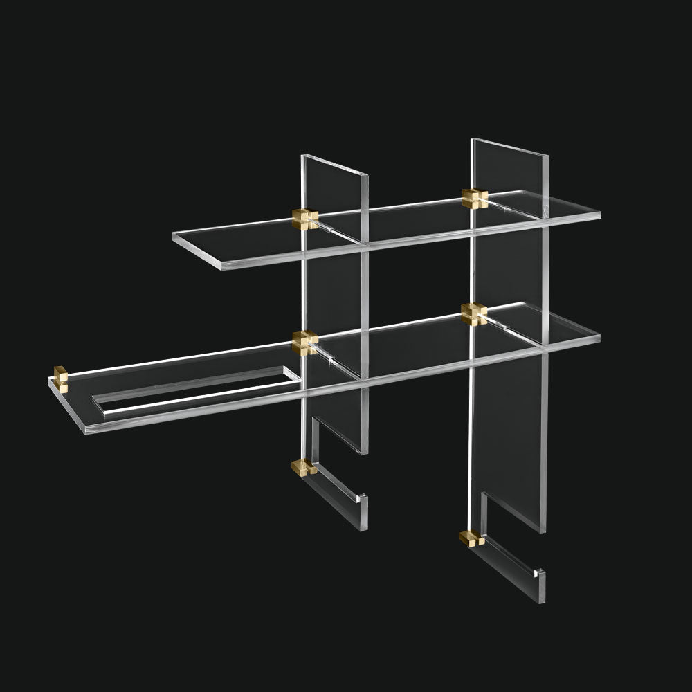 Tl Bath Co+nesso composizione accessori in plexiglass cromo CN105