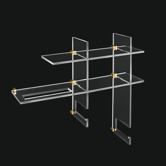 Tl Bath Co+nesso composizione accessori in plexiglass cromo CN105