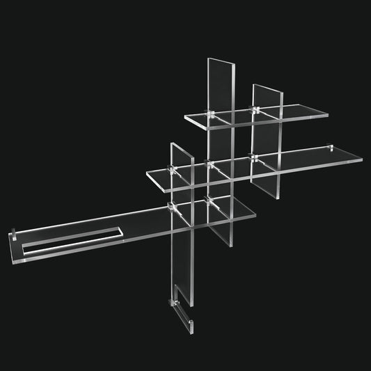 Tl Bath Co+nesso composizione accessori in plexiglass cromo CN106