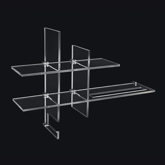 Tl Bath Co+nesso composizione accessori in plexiglass cromo CN107