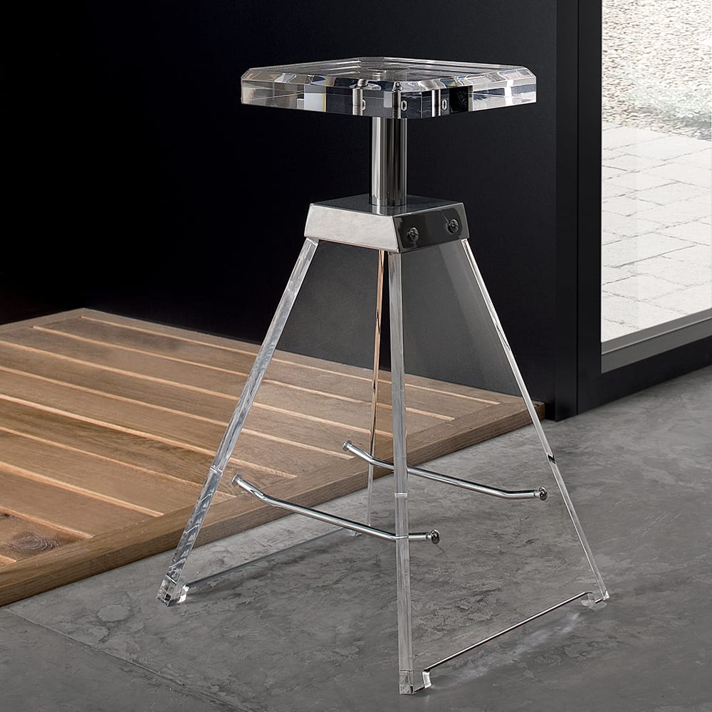 Tl Bath sgabello, plexiglass K129