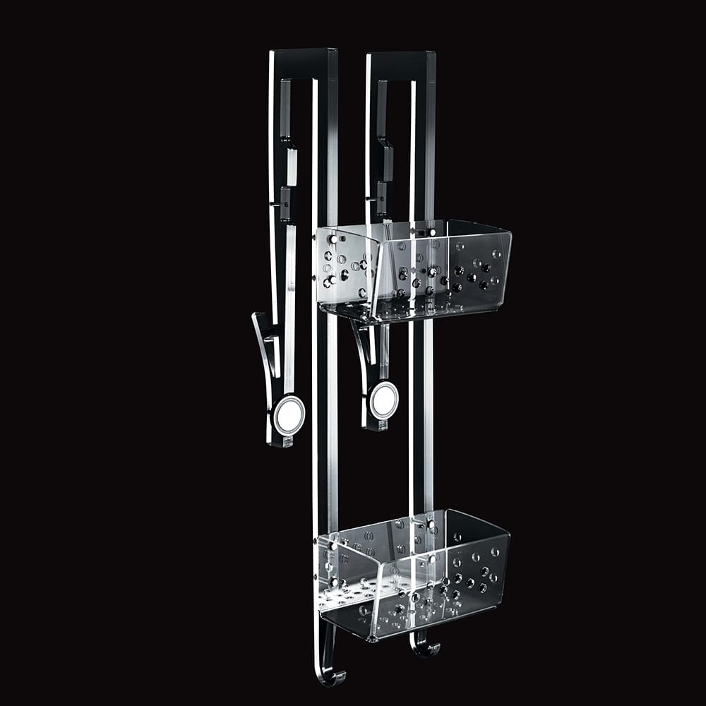 Tl Bath For Box portaoggetti 2 piani con gancio e magnete 2122