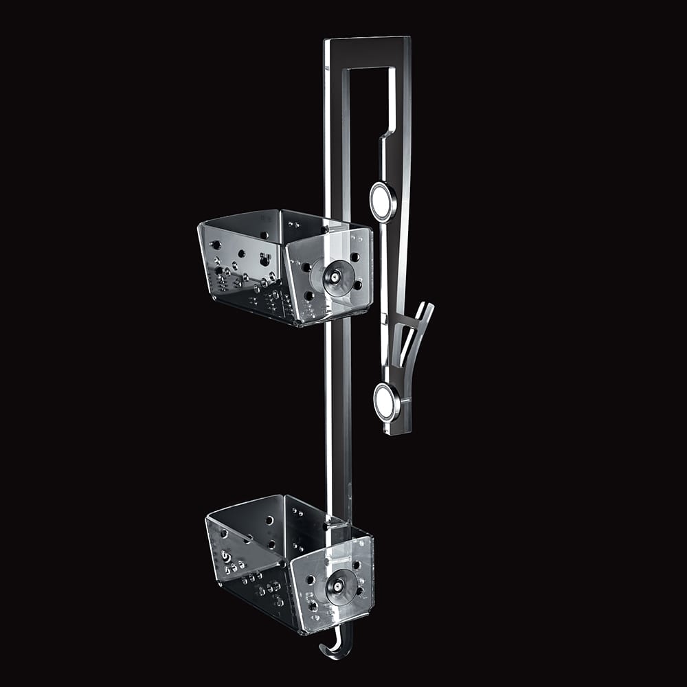 Tl Bath For Box portaoggetti 2 piani con gancio e magnete 2192