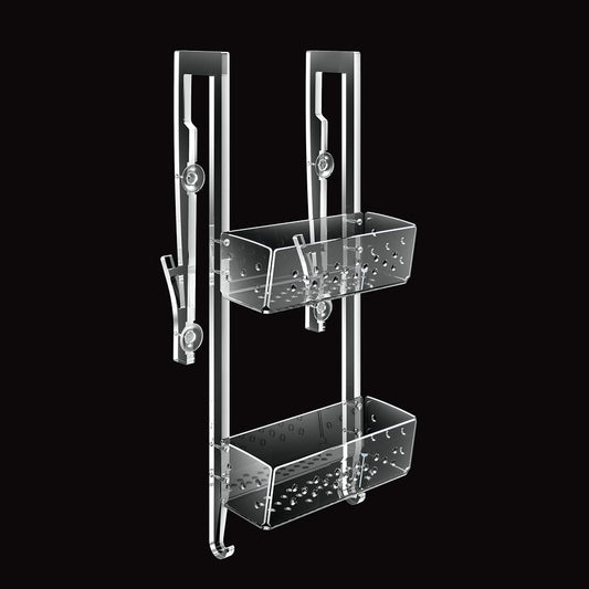 Tl Bath For Box portaoggetti 2 piani con gancio e ventosa 2642