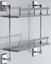 Tl Bath Grip scaffale 2 piani con mensole e ringhiere G342