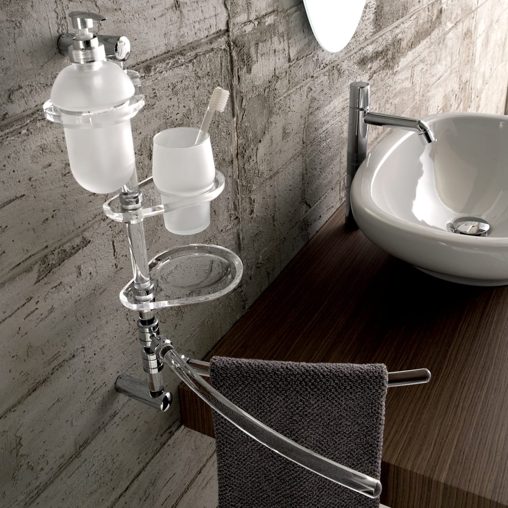 Tl Bath Gardenia colonna attrezzata plexiglass e cromo 2558