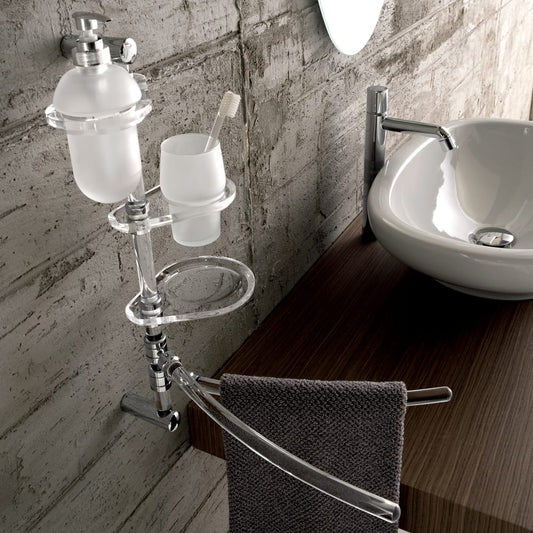 Tl Bath Gardenia colonna attrezzata plexiglass e cromo 2558