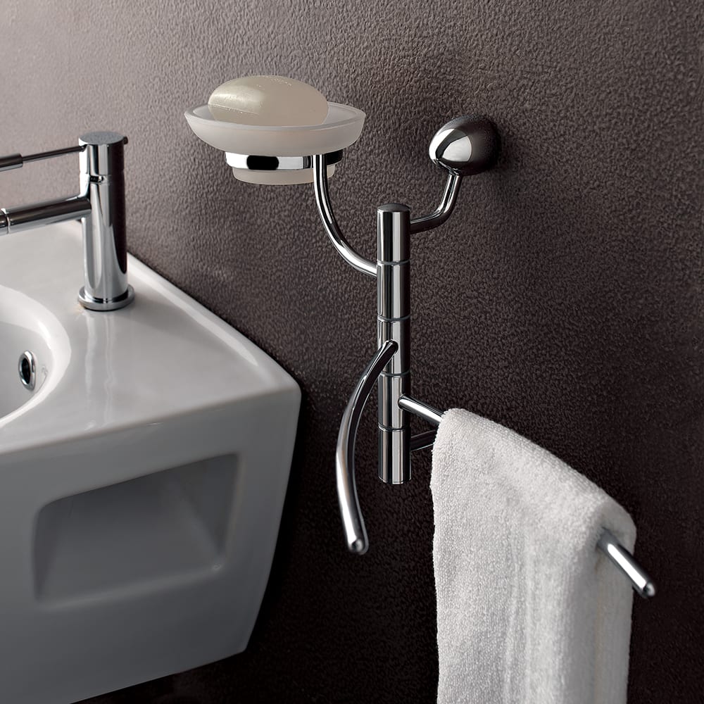 Tl Bath Marina portasapone con portasalviette orientabile 9018