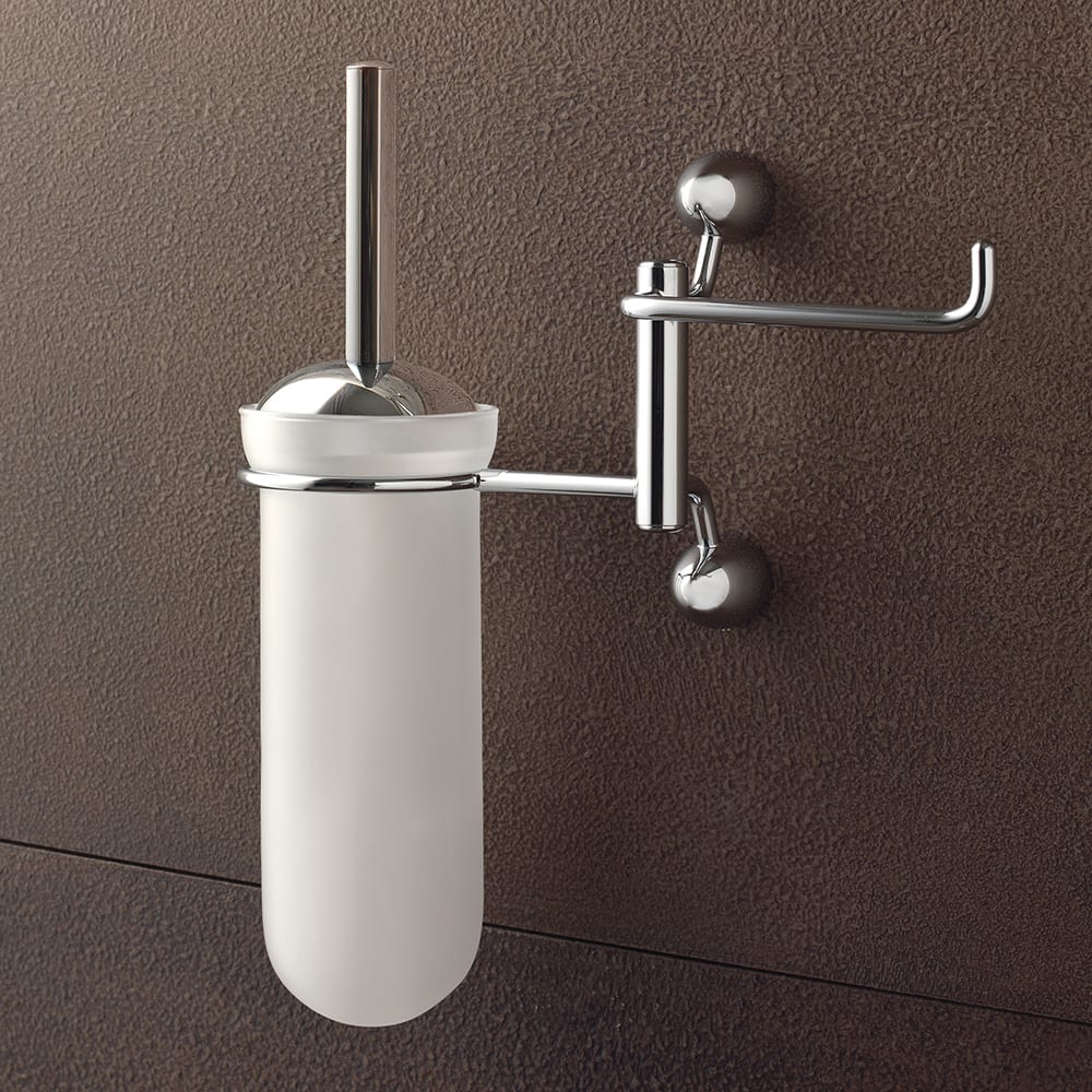 Tl Bath Marina portascopino a parete con portarotolo 9026