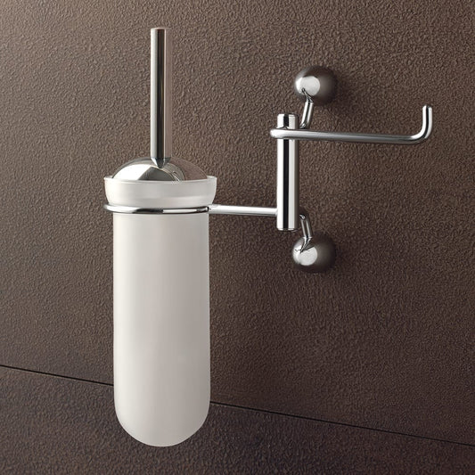 Tl Bath Marina portascopino a parete con portarotolo 9026