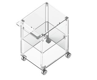 Tl Bath Plexia carrello finitura cromo P193