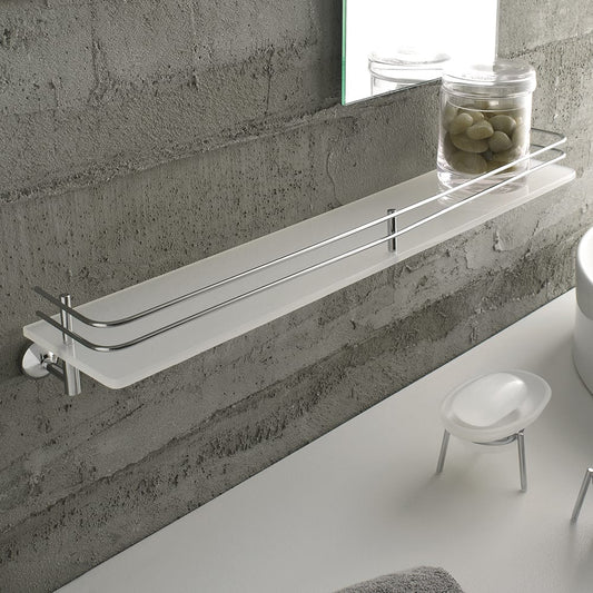 Tl Bath Riviera mensola in plexiglass bianco con ringhiera 1513