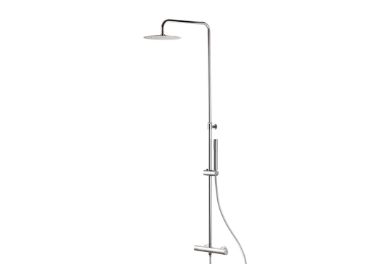 Vema Colonna doccia Wellness Brass a parete termostatico tondo 250x250 mm - codice V08230