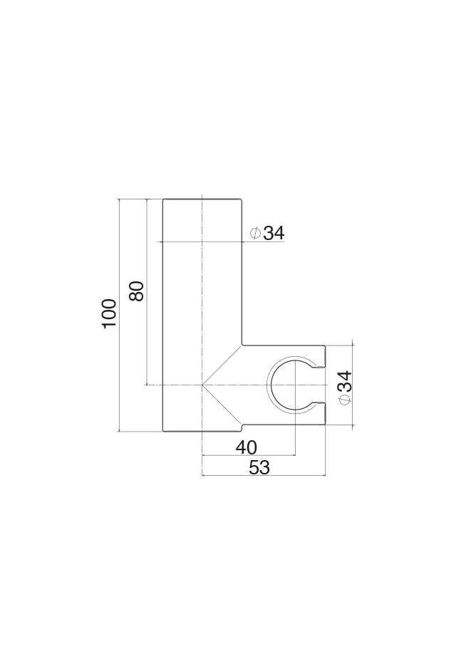 Disegno tecnico Vema V03172 - Supporto doccetta a parete