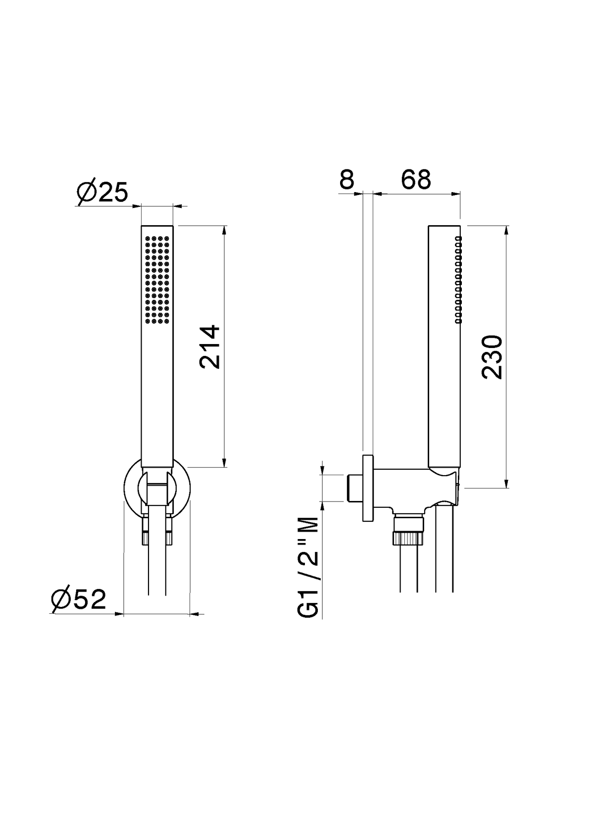 Disegno tecnico Vema V08132 - Presa acqua