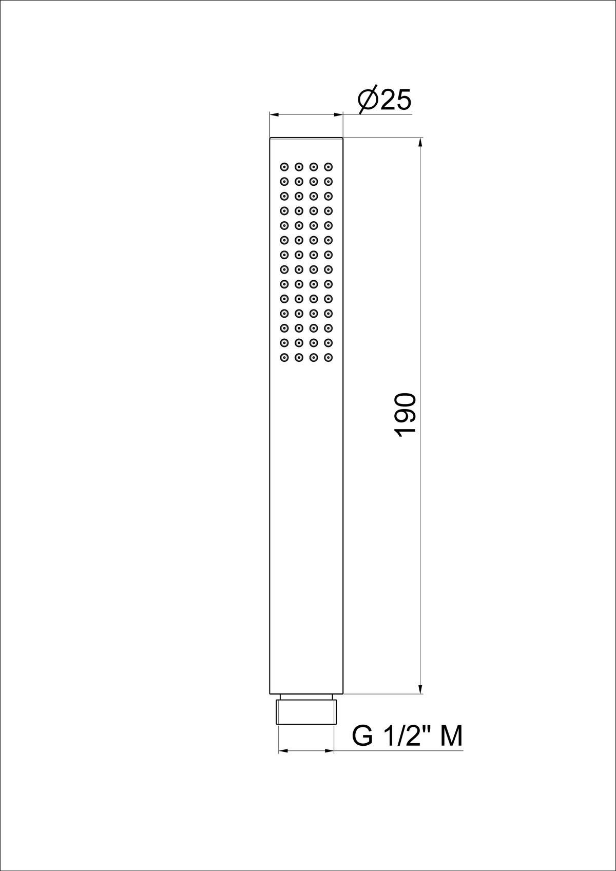 Disegno tecnico Vema V08180 - Doccetta