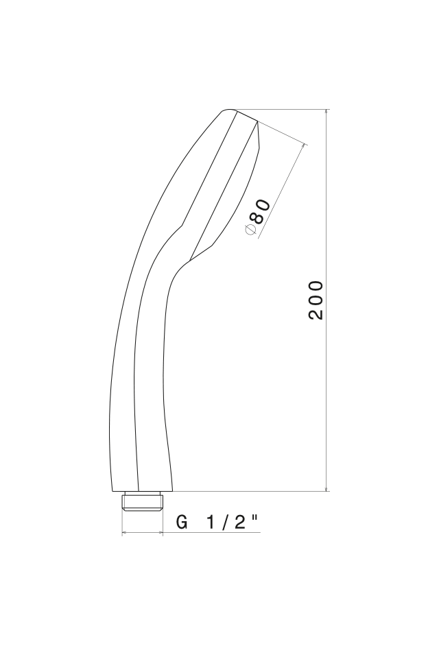 Disegno tecnico Vema V13180 - Doccetta