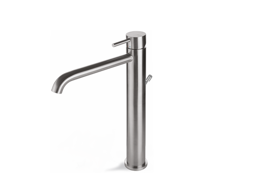 Vema Miscelatore lavabo Tiber Steel alto con scarico - codice V17020
