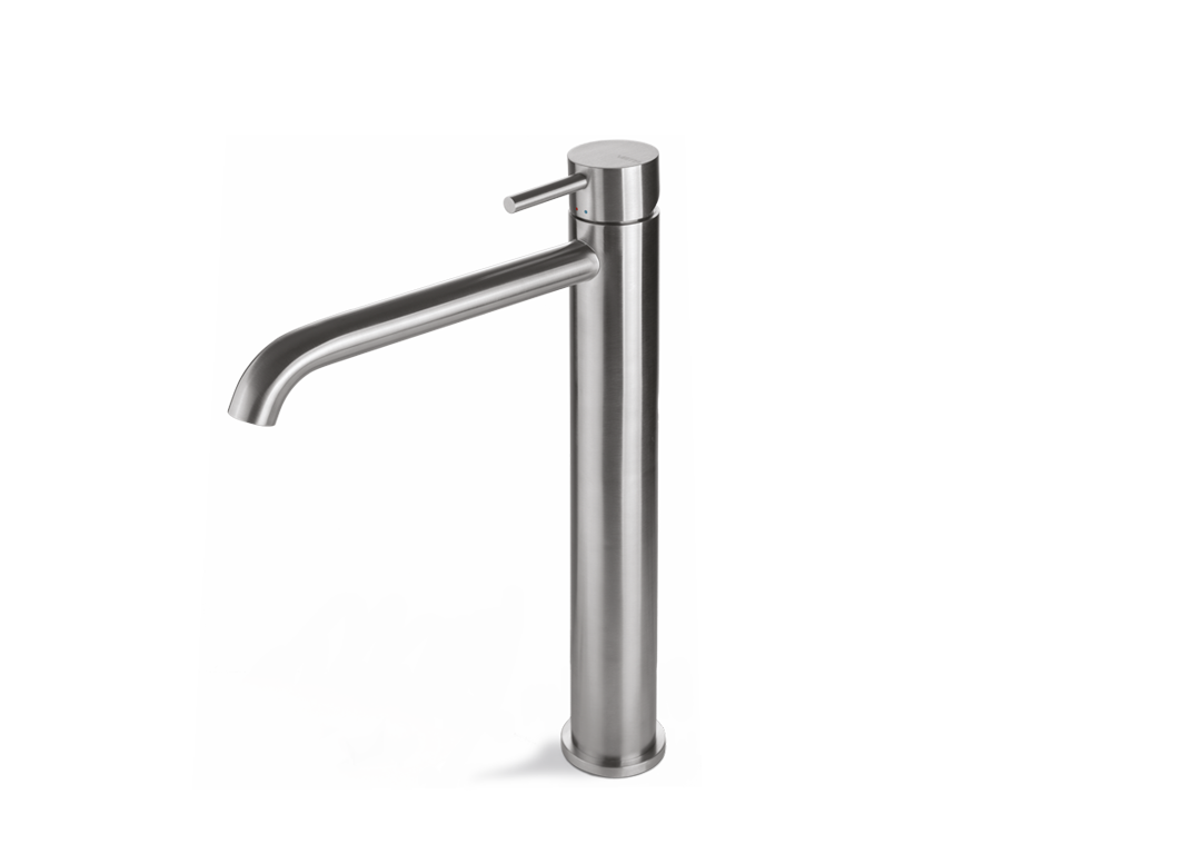 Vema Miscelatore lavabo Tiber Steel alto senza scarico - codice V17021