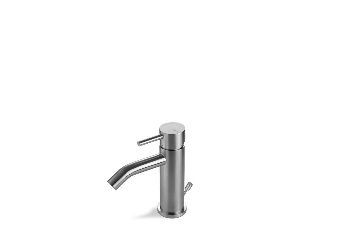 Vema Miscelatore bidet Tiber Steel con scarico - codice V17070