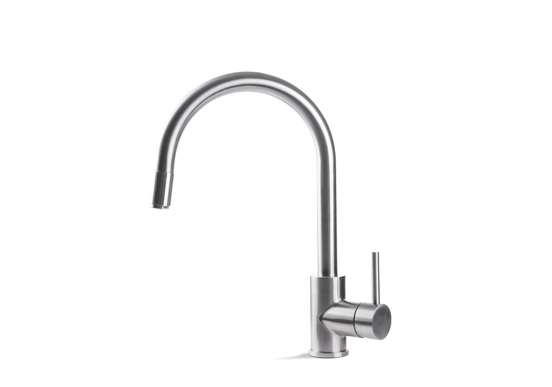 Vema Miscelatore cucina Tiber Steel Kitchen con doccetta estraibile - codice V18040