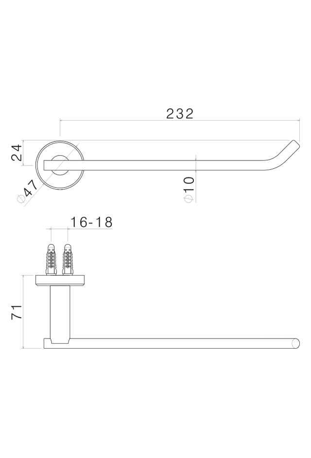 Disegno tecnico Vema V27315 - Porta salviette