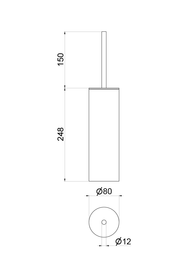 Disegno tecnico Vema V27345 - Porta scopino