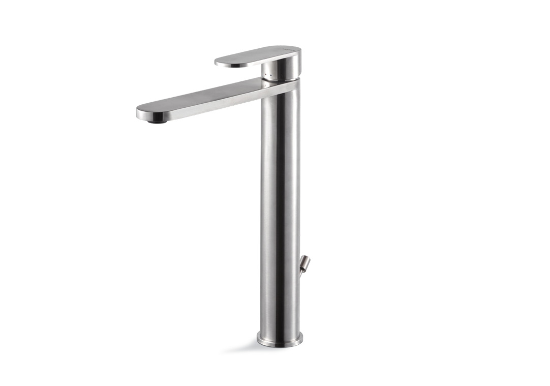 Vema Miscelatore lavabo Ayas Steel alto con scarico - codice V28020