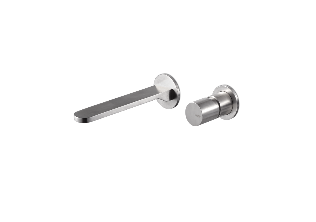 Vema Miscelatore lavabo Veny Steel a parete senza scarico 182 mm - codice V29050