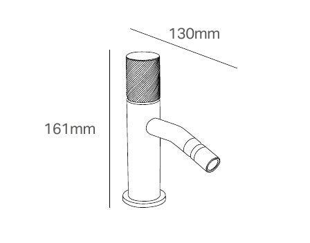 Disegno tecnico PDF con quote - Versace Cannetè Miscelatore Bidet - finitura non rappresentata