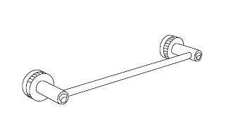 Disegno tecnico PDF ufficiale - Versace Glass Porta Asciugamano 40 Cm Round - finitura non rappresentata