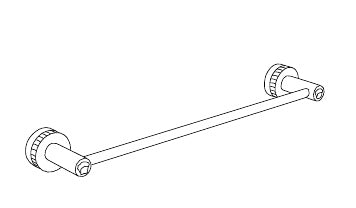 Disegno tecnico PDF ufficiale - Versace Glass Porta Asciugamano 60 Cm Round - finitura non rappresentata