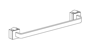 Disegno tecnico PDF ufficiale - Versace Glass Porta Asciugamano 60 Cm Square - finitura non rappresentata