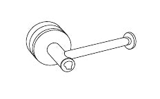 Disegno tecnico PDF ufficiale - Versace Glass Porta Rotolo Round - finitura non rappresentata