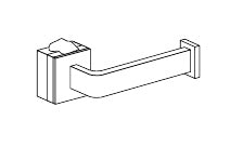 Disegno tecnico PDF ufficiale - Versace Glass Porta Rotolo Square - finitura non rappresentata