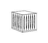 Disegno tecnico PDF ufficiale - Versace Glass Rubinetto Singolo Square (2 Pezzi) - finitura non rappresentata