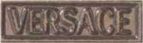 Minimale da catalogo ufficiale - Versace Harmony Mirror Logo 3D metallizzato PF60021753 2,8x9