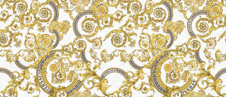 Minimale da catalogo ufficiale - Versace Manifesto Megabarocco White 120x280 Lux