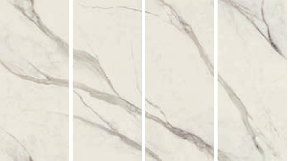 Composizione ufficiale completa - Versace Maximvs Statuario White Composizione 4 lastre 480x280 Lux