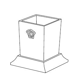 Disegno tecnico PDF ufficiale - Versace Superbe Bicchiere da appoggio - finitura non rappresentata