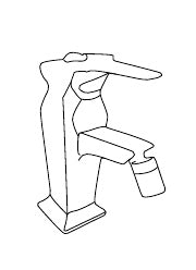 Disegno tecnico PDF ufficiale - Versace Superbe Rubinetto Monoforo Bidet - finitura non rappresentata